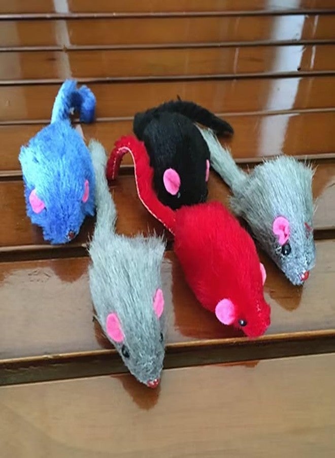Labriciyon 10pcs Mini Colorful Plush Cat Toys - Mice for Cats & Kittens - Image 4
